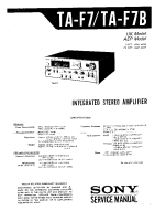 Sony TA-F7B - Service Manual 